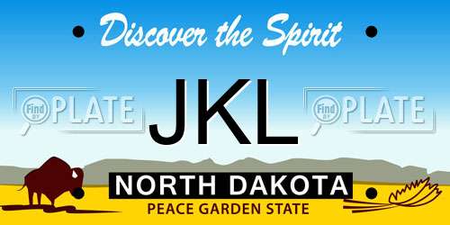 JKL North Dakota License Plate