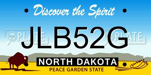 JLB52G North Dakota License Plate