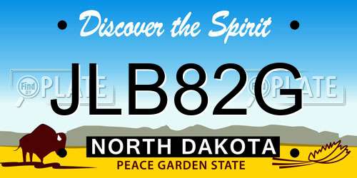 JLB82G North Dakota License Plate