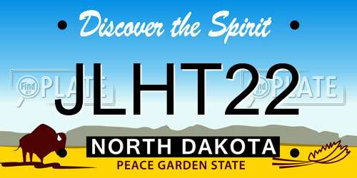 JLHT22 North Dakota License Plate