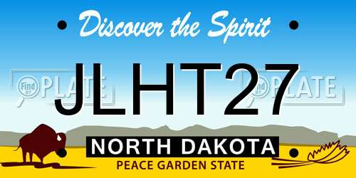 JLHT27 North Dakota License Plate