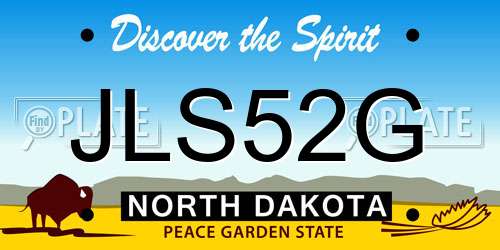 JLS52G North Dakota License Plate