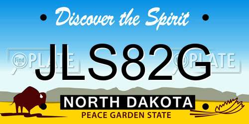 JLS82G North Dakota License Plate