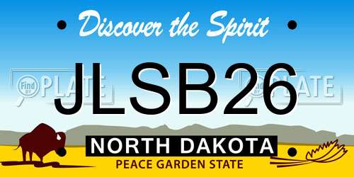 JLSB26 North Dakota License Plate
