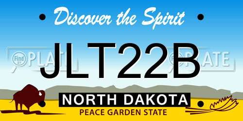 JLT22B North Dakota License Plate