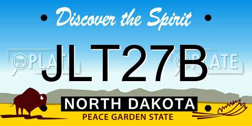 JLT27B North Dakota License Plate
