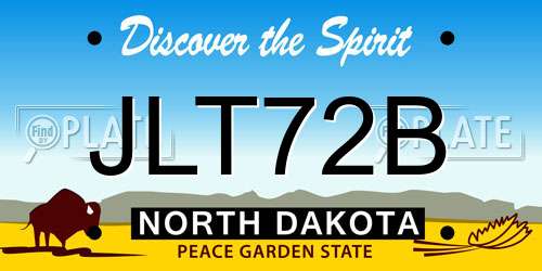 JLT72B North Dakota License Plate