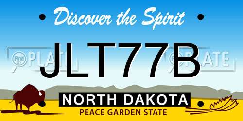 JLT77B North Dakota License Plate