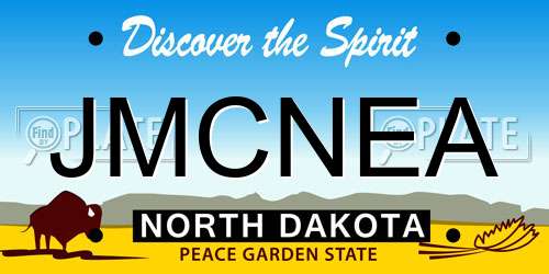 JMCNEA North Dakota License Plate