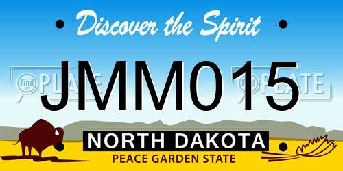 JMM015 North Dakota License Plate