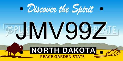 JMV99Z North Dakota License Plate
