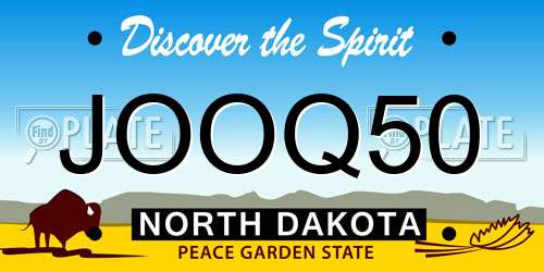 JOOQ50 North Dakota License Plate