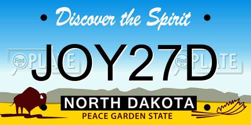 JOY27D North Dakota License Plate