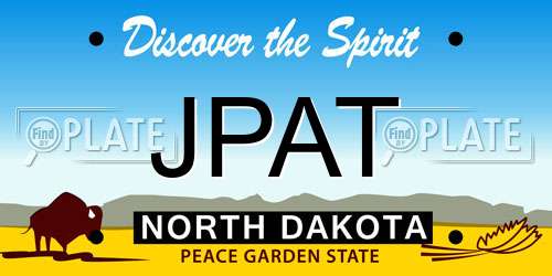 JPAT North Dakota License Plate