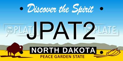 JPAT2 North Dakota License Plate