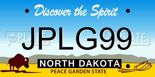 JPLG99 North Dakota License Plate