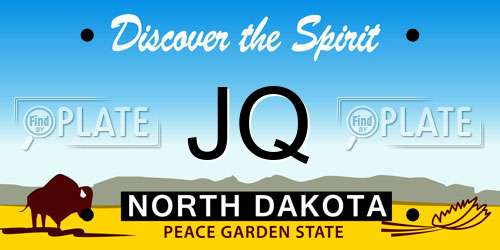 JQ North Dakota License Plate