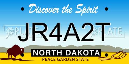 JR4A2T North Dakota License Plate