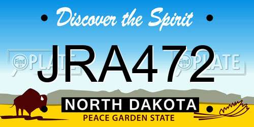 JRA472 North Dakota License Plate