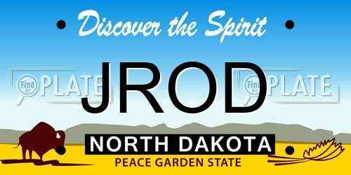 JROD North Dakota License Plate