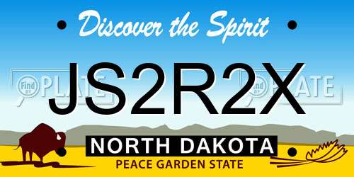 JS2R2X North Dakota License Plate