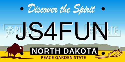 JS4FUN North Dakota License Plate
