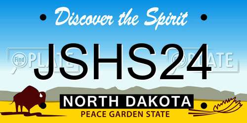 JSHS24 North Dakota License Plate