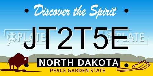 JT2T5E North Dakota License Plate