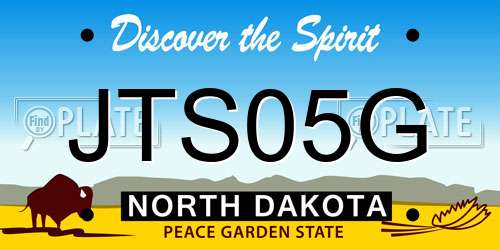 JTS05G North Dakota License Plate
