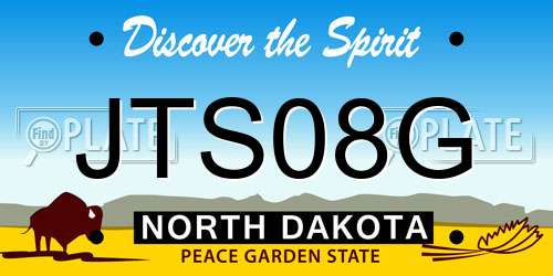JTS08G North Dakota License Plate