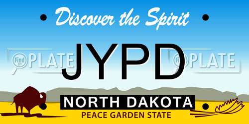 JYPD North Dakota License Plate