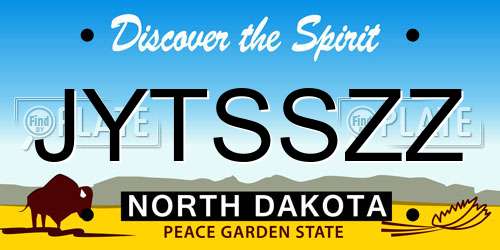 JYTSSZZ North Dakota License Plate