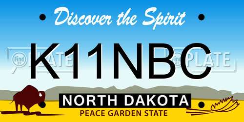K11NBC North Dakota License Plate