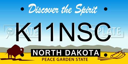 K11NSC North Dakota License Plate