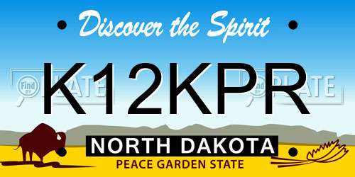K12KPR North Dakota License Plate