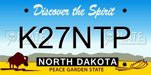 K27NTP North Dakota License Plate