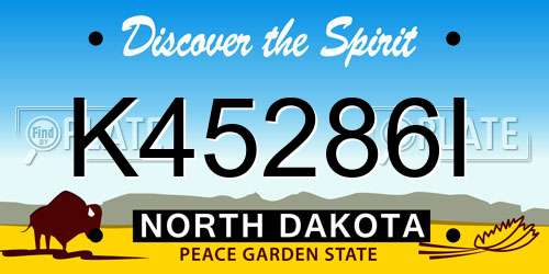 K45286I North Dakota License Plate
