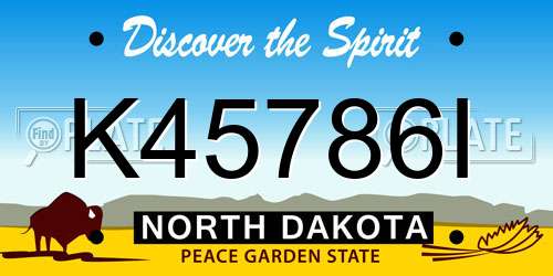 K45786I North Dakota License Plate