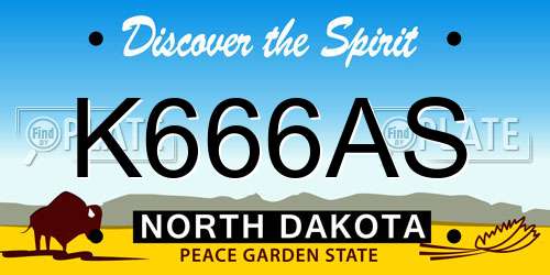 K666AS North Dakota License Plate