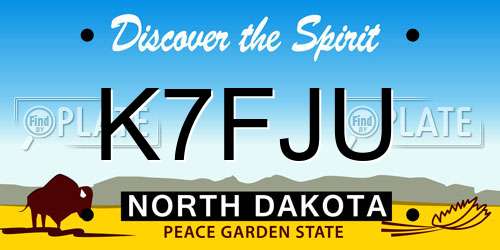 K7FJU North Dakota License Plate