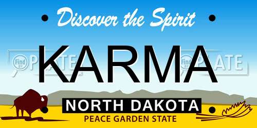 KARMA North Dakota License Plate