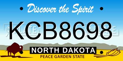 KCB8698 North Dakota License Plate