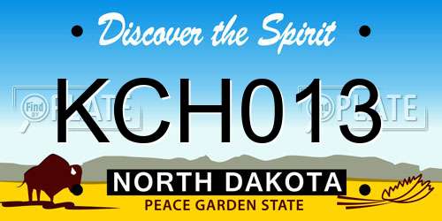 KCH013 North Dakota License Plate