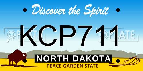 KCP711 North Dakota License Plate