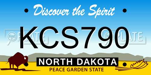 KCS790 North Dakota License Plate