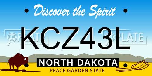 KCZ43L North Dakota License Plate