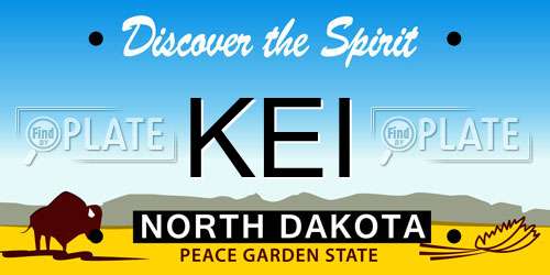 KEI North Dakota License Plate