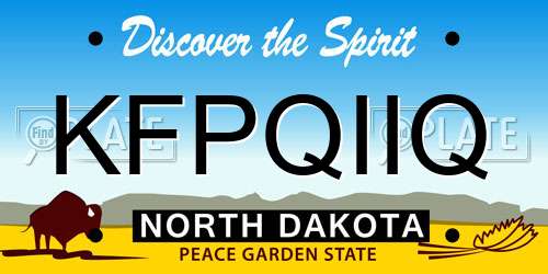 KFPQIIQ North Dakota License Plate