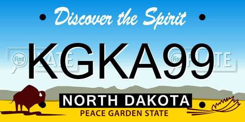 KGKA99 North Dakota License Plate