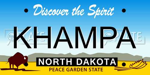 KHAMPA North Dakota License Plate